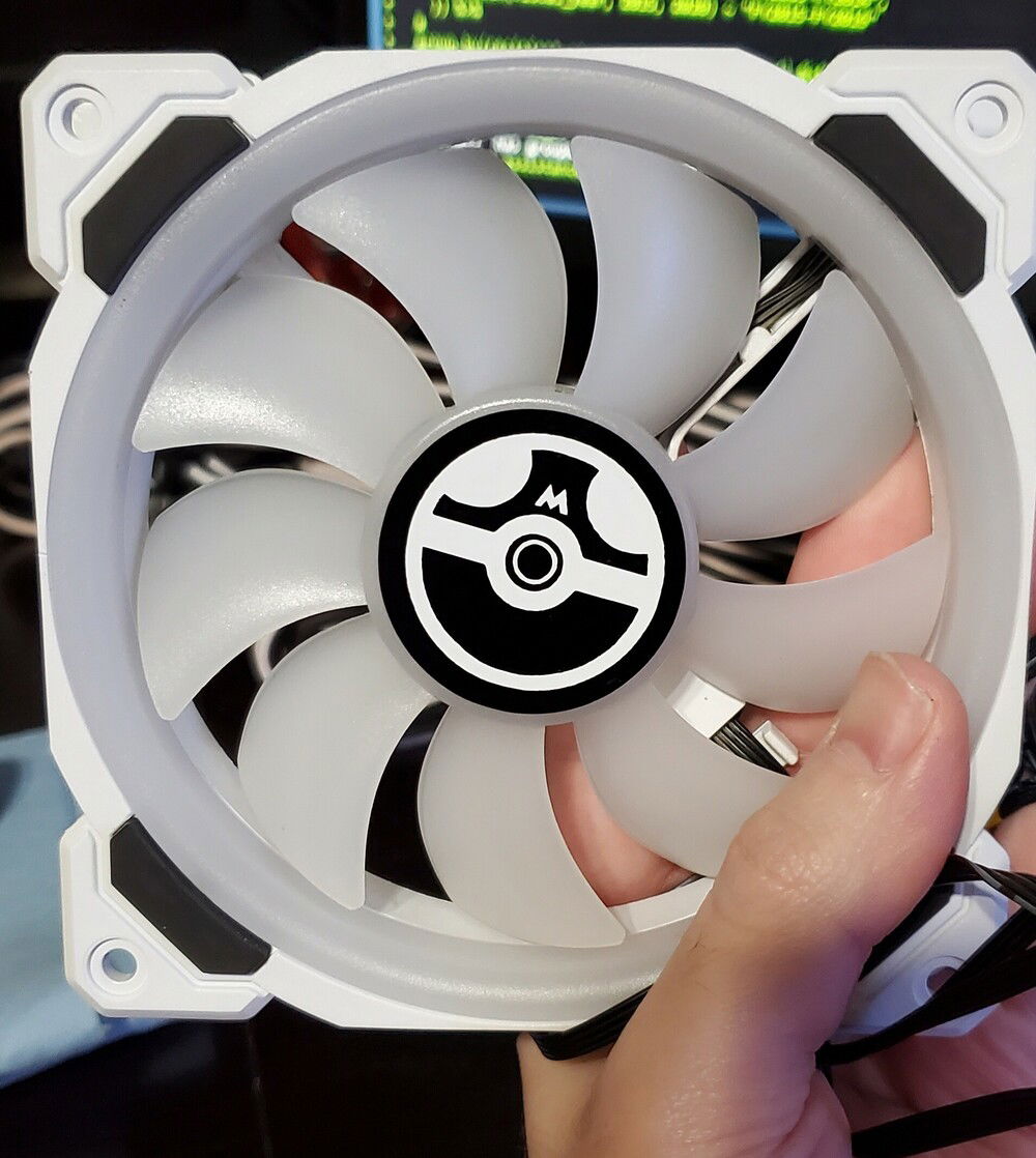 Custom vinyl on the fans