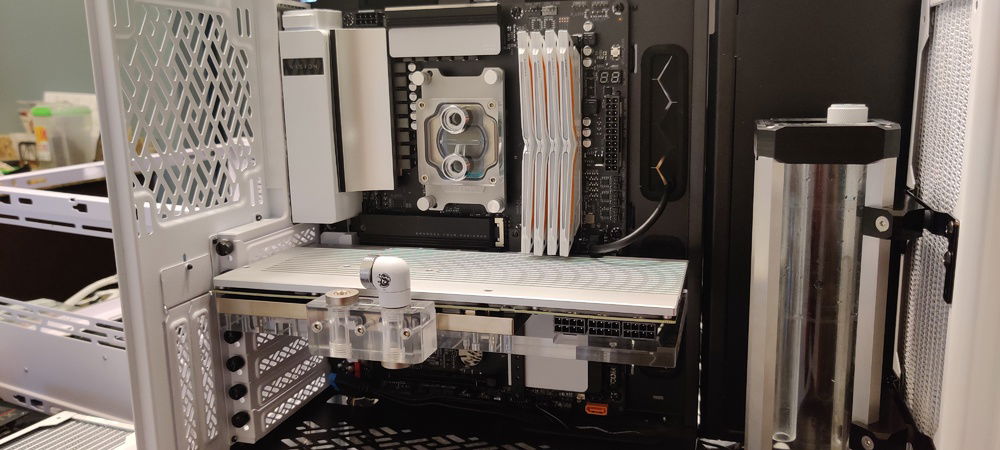 The original ram I planned on using ended up being so tall that it would interfere with top fan/radiator placement. Also, the orange stripe always did bother me.