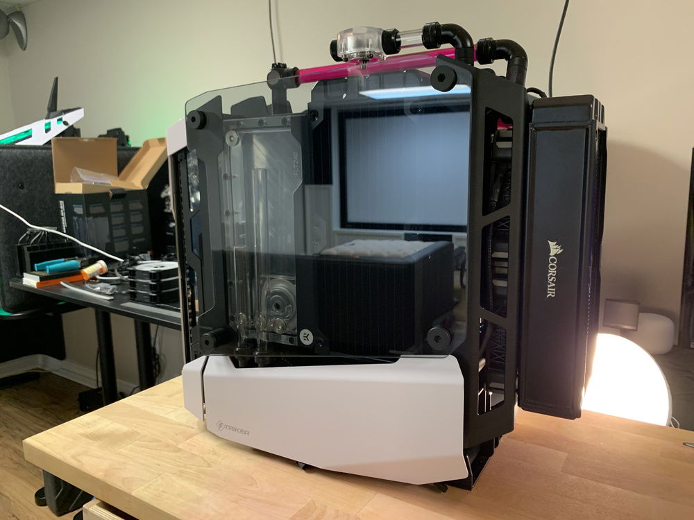 Might need a custom back panel, the Radiator only has 1/3” or so of clearance.  We’ll see what the temps are like.