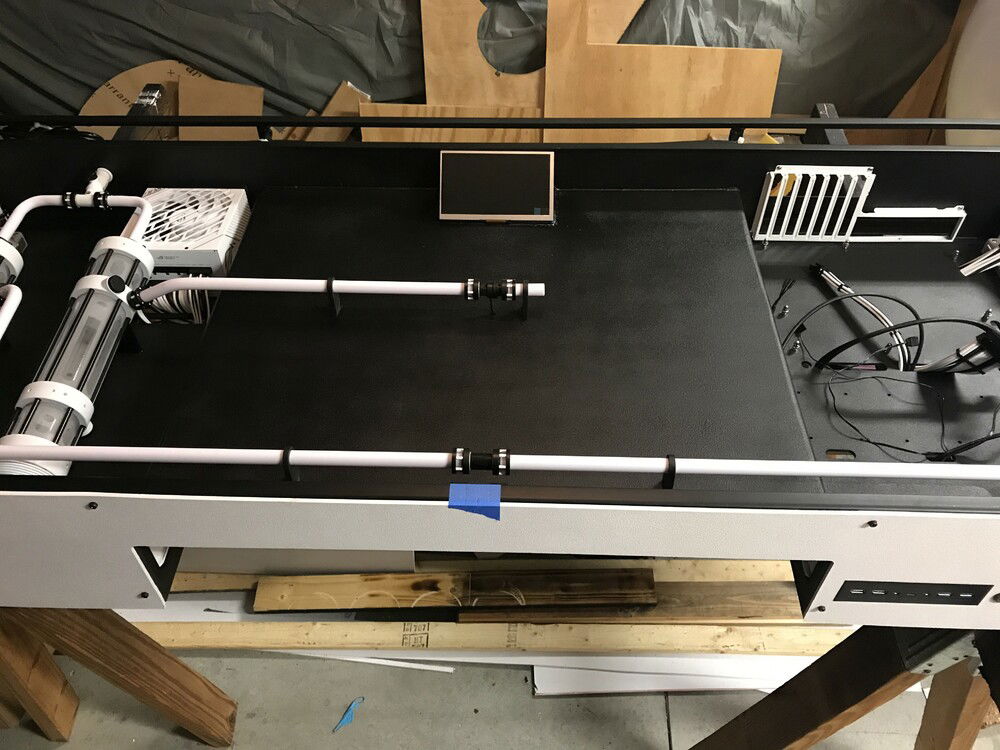 Finished crossing over the middle and adding the water temp sensor and couplings in the middle