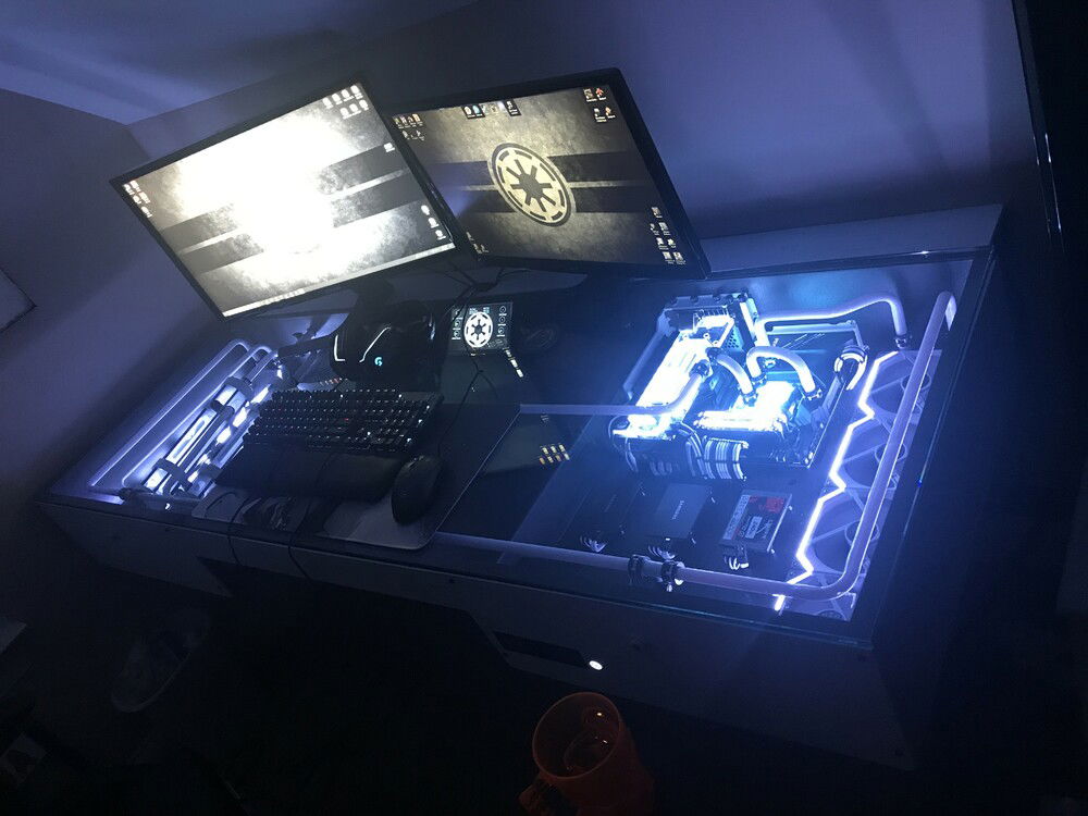 Finally got my glass in! Still have to make the panels on the bottom to cover my cables and finish setting up my monitoring screen but this thing is pretty much done! I could not be happier with the results!!