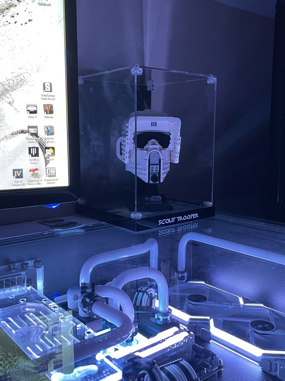 Santa brought me a sweet Lego stormtrooper helmet to go on my desk!