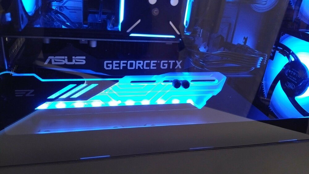 New GPU, GPU bracket, and GPU backplate.