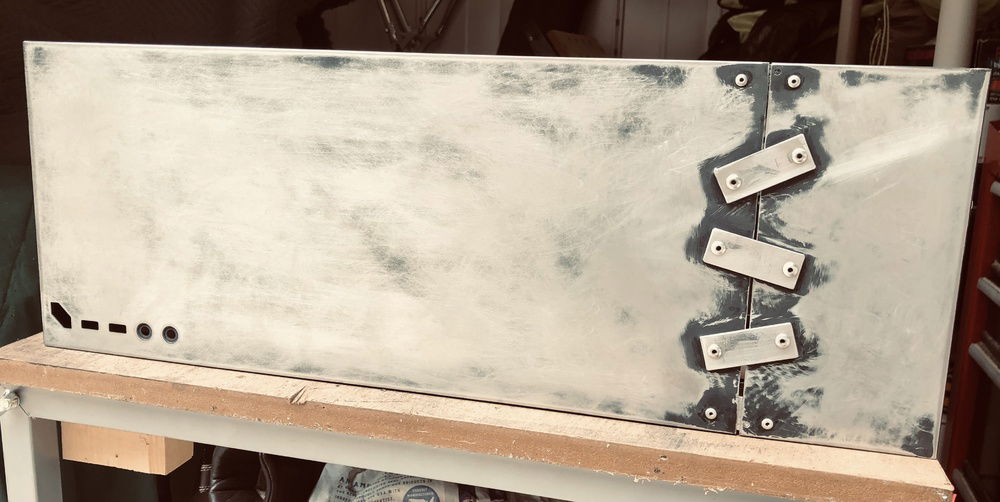 Working on the patina.