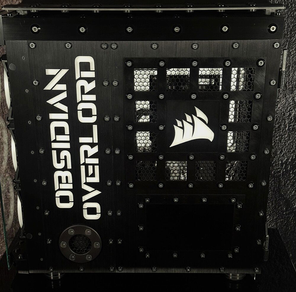 Custom made laser cut back panels, with RGB illumination panel insets