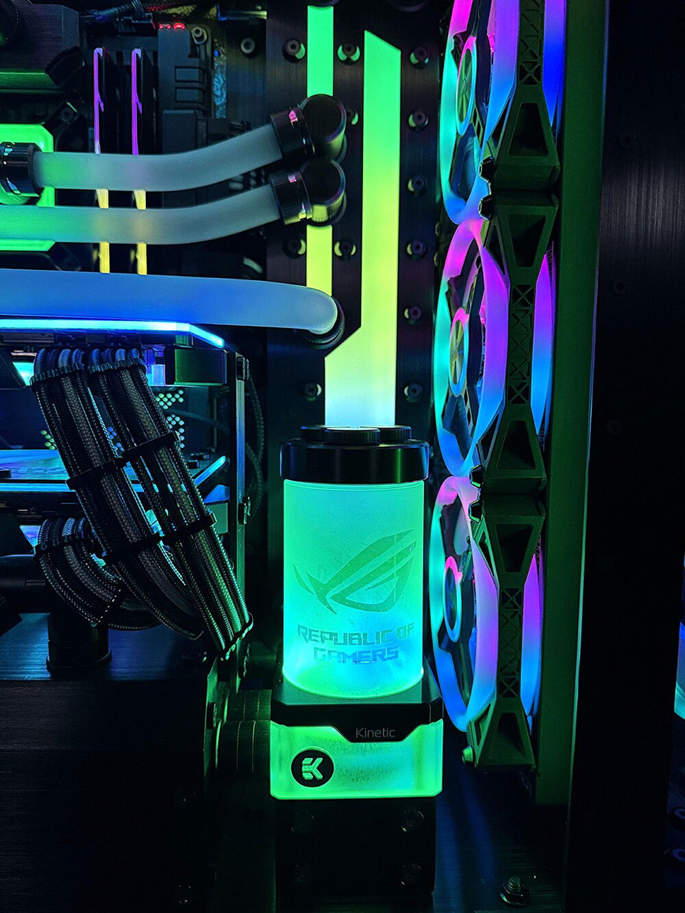 Media blasted acrylic throughout, gives it that nice frosty glow.