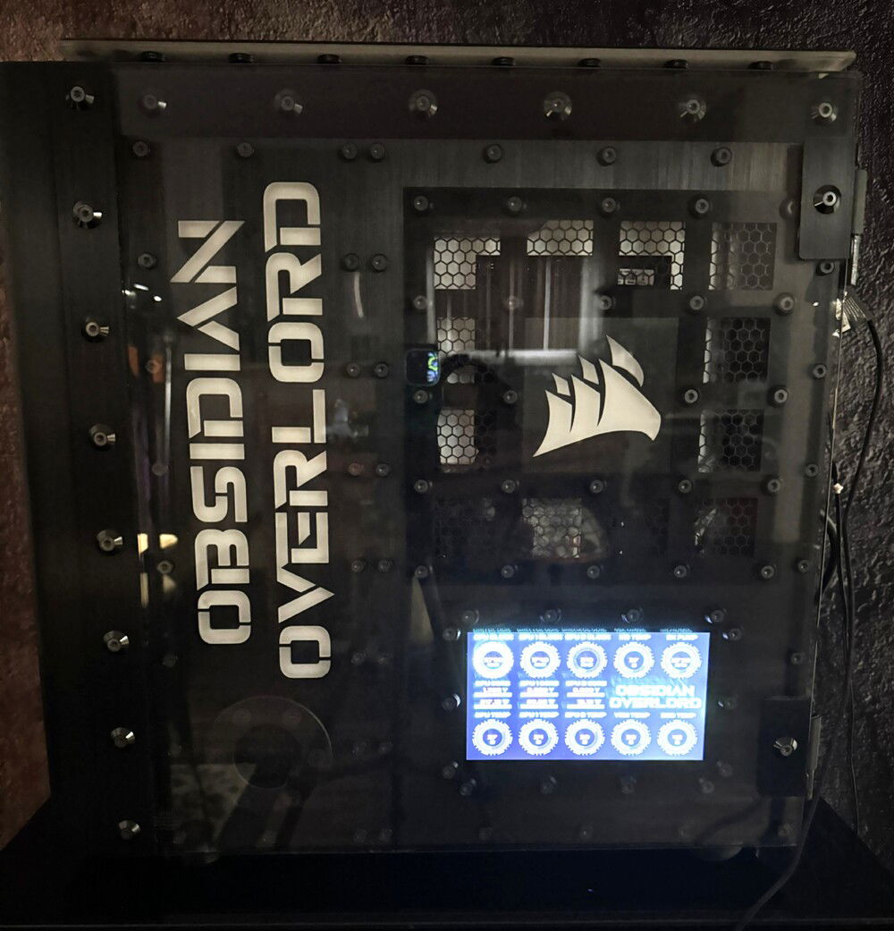 With glass side panel in place