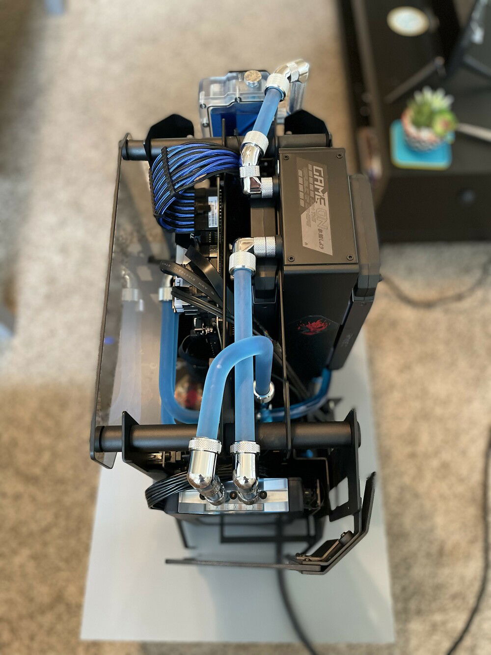 Two Antec Prizm Cooling Matrix for a push-and-pull on each side of rad.