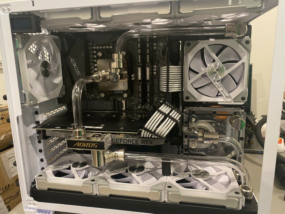 Powered off and ready to be filled with coolant.