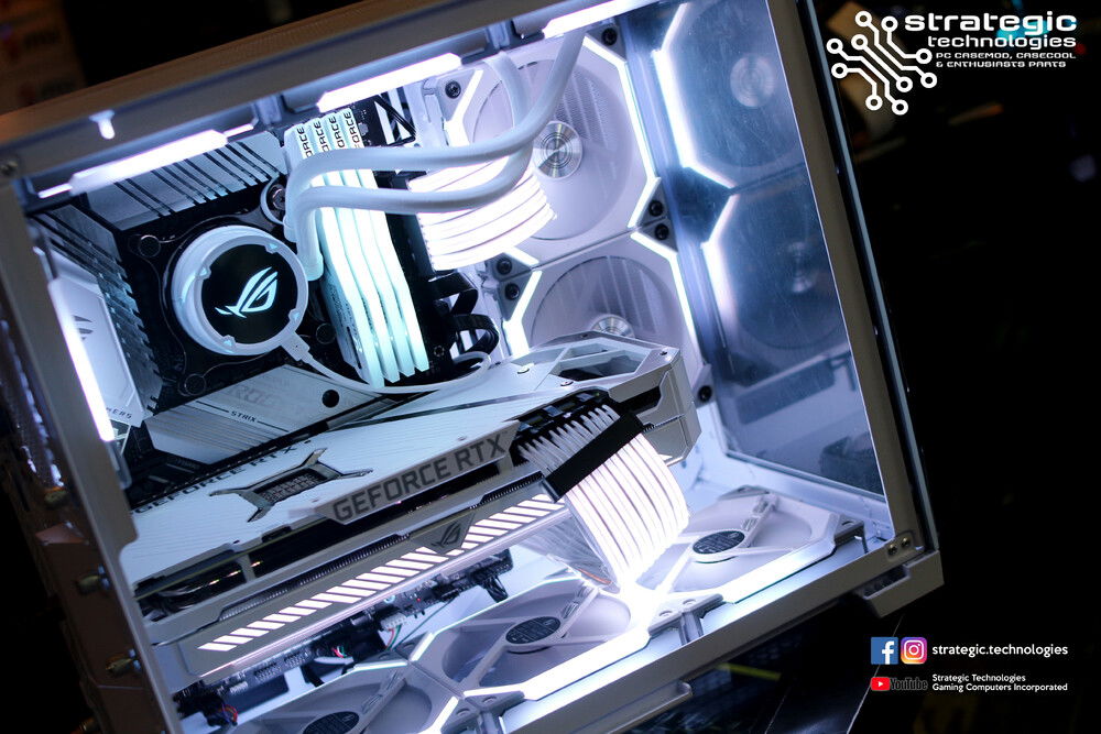 Lian Li 011 Dynamic Mini Snow X ROG White Components » builds.gg