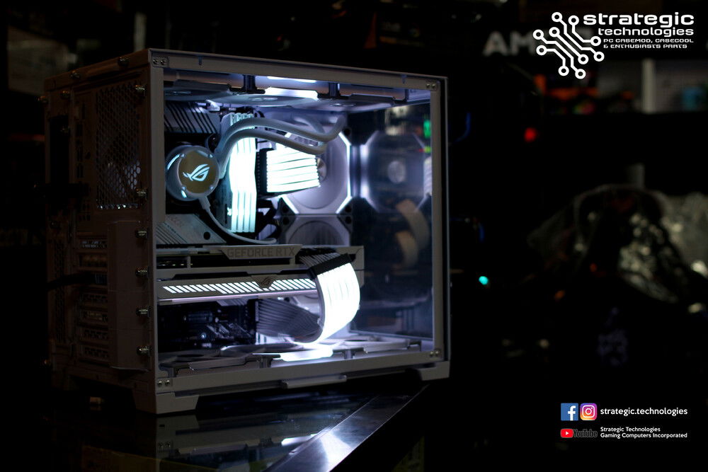 Lian Li 011 Dynamic Mini Snow X ROG White Components » builds.gg