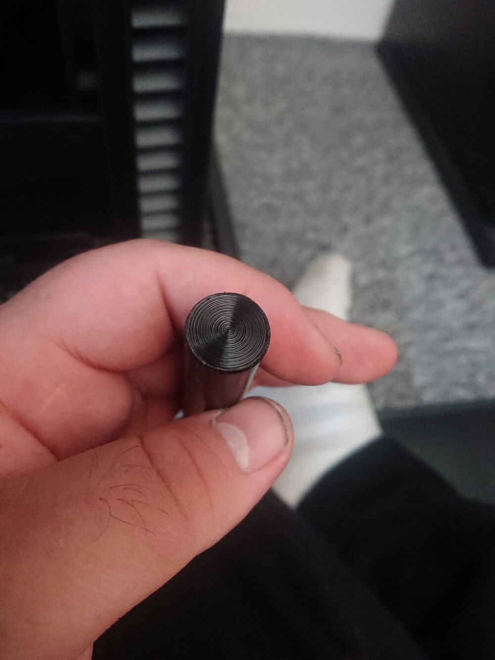 That's right, a bar of plastic.
Why would you need a complex GPU anti-sag bracket or something like that when you could just measure and cut up a plastic bar at work to put under your GPU and get the same job done?
(All I hope is that it's heat resistant and won't melt under sustained heavy load... tried OCCT's power load test for like half hour, outputting a lot of heat... the bar seems to hold out unchanged, so probably everything's OK... it's at the bottom of the case too, there should be less heat and fresh air supply as well... we'll see)