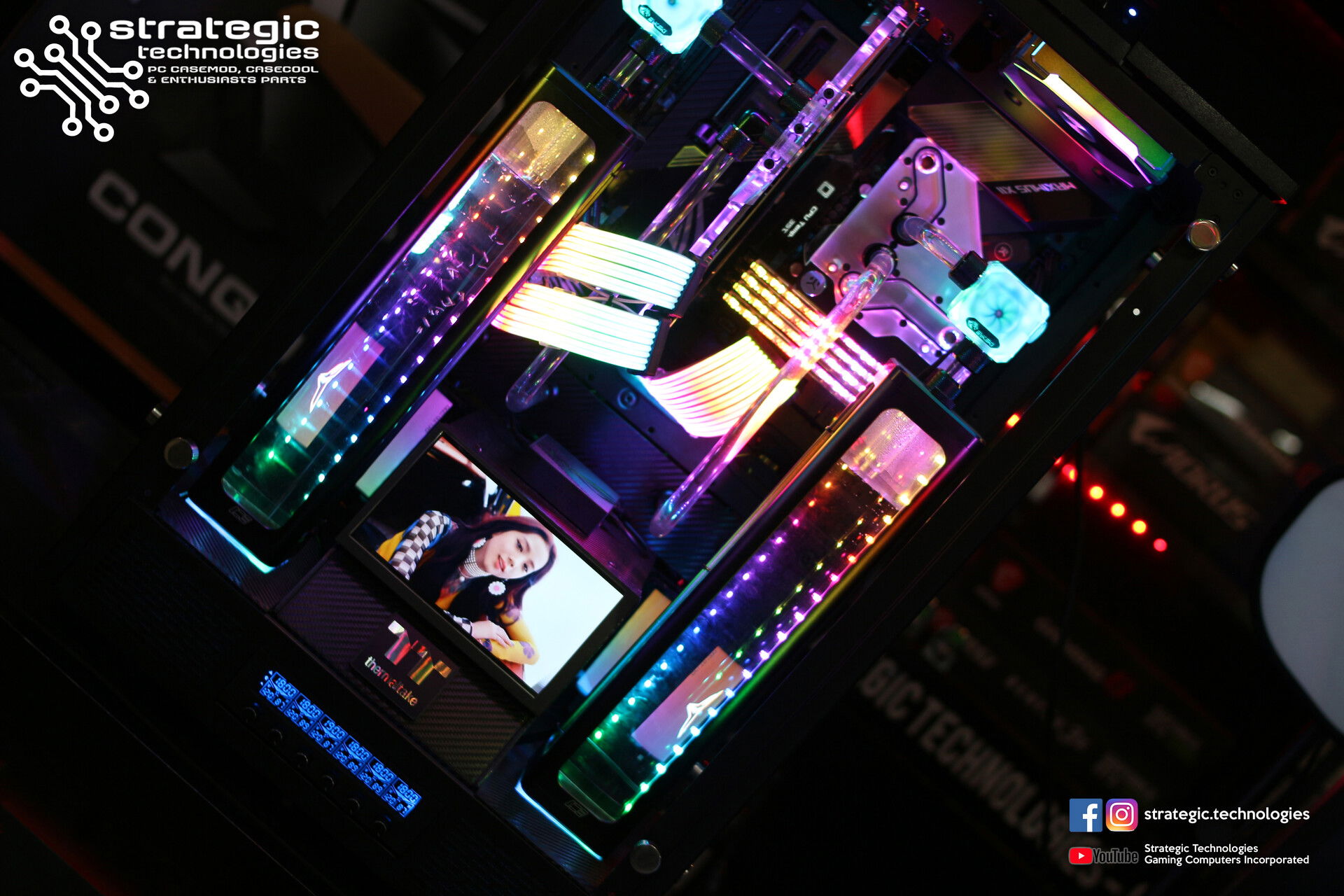 Thermaltake The Tower 900 full custom hard line liquid cooling - Brian ...