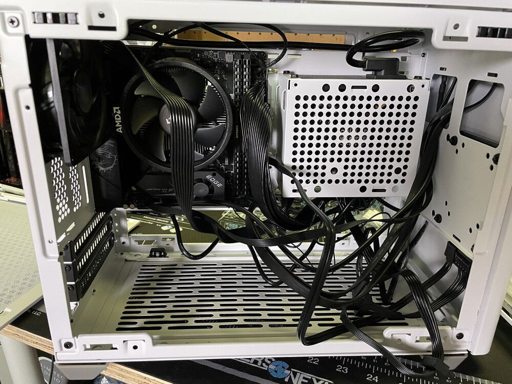 Before cable management in the original build