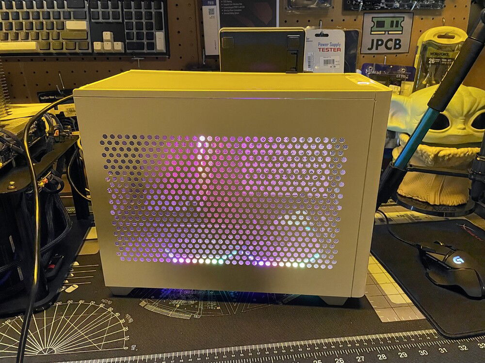 The build after the 3060ti upgrade with panel on