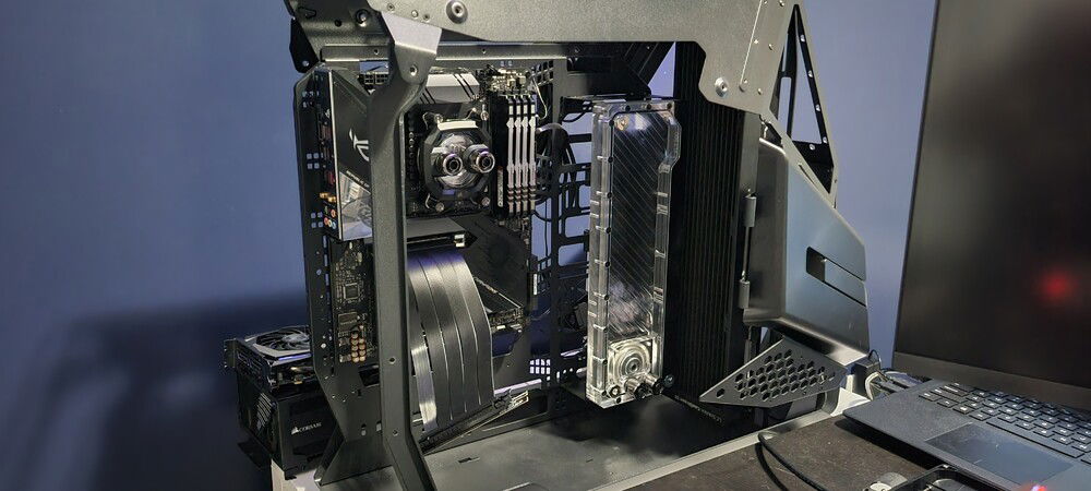 Motherboard tray test fit.