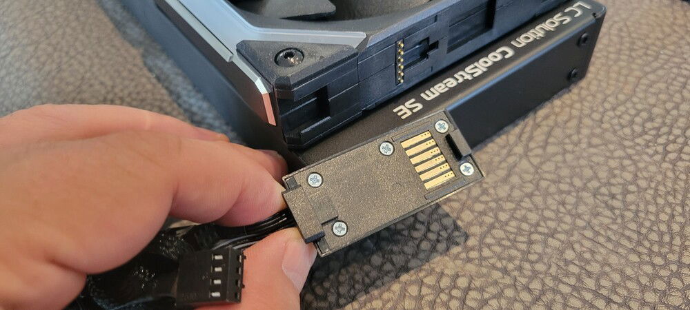 I love the fact the SL 120s connect to each other so I only have two wires to deal with for each set of fans (up to four).