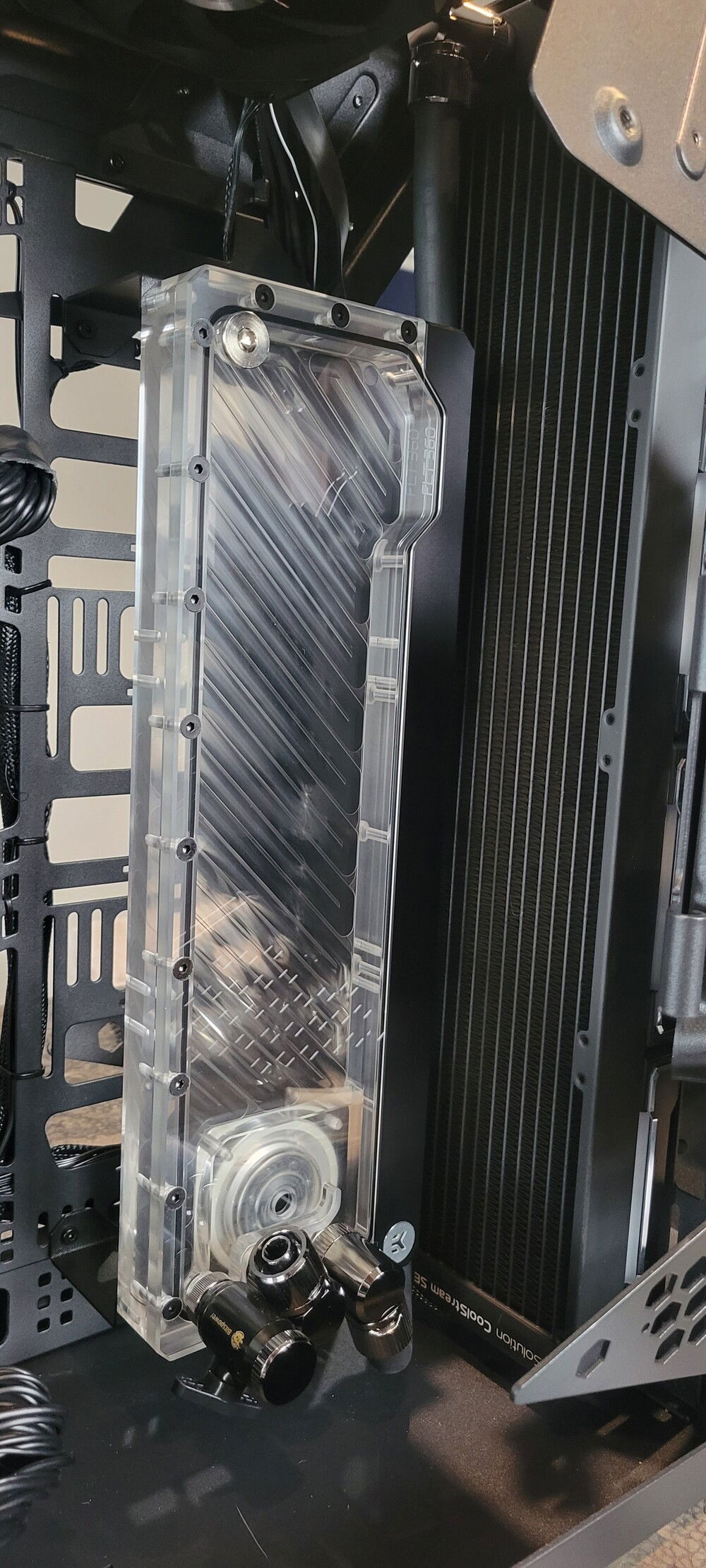 First tube connected.