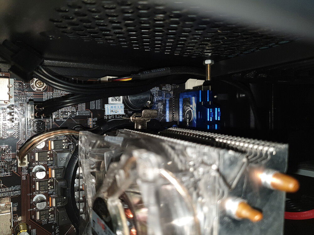 At least the screw didn't hit the motherboard or anything but would be hard when replacing the motherboard in the future