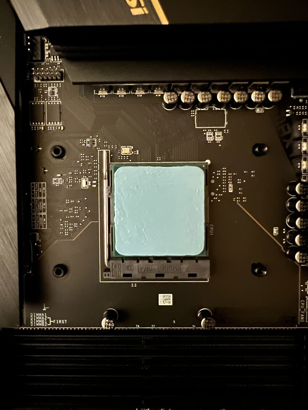 Thermal paste from Optimus PC applied