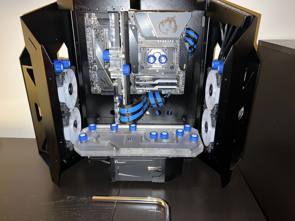 Video card installed in motherboard