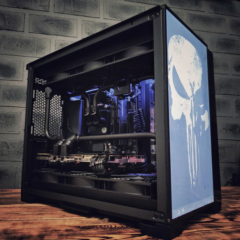 I put a laptop creen in fron an some lights...I haven't decide yet if i keep it or not