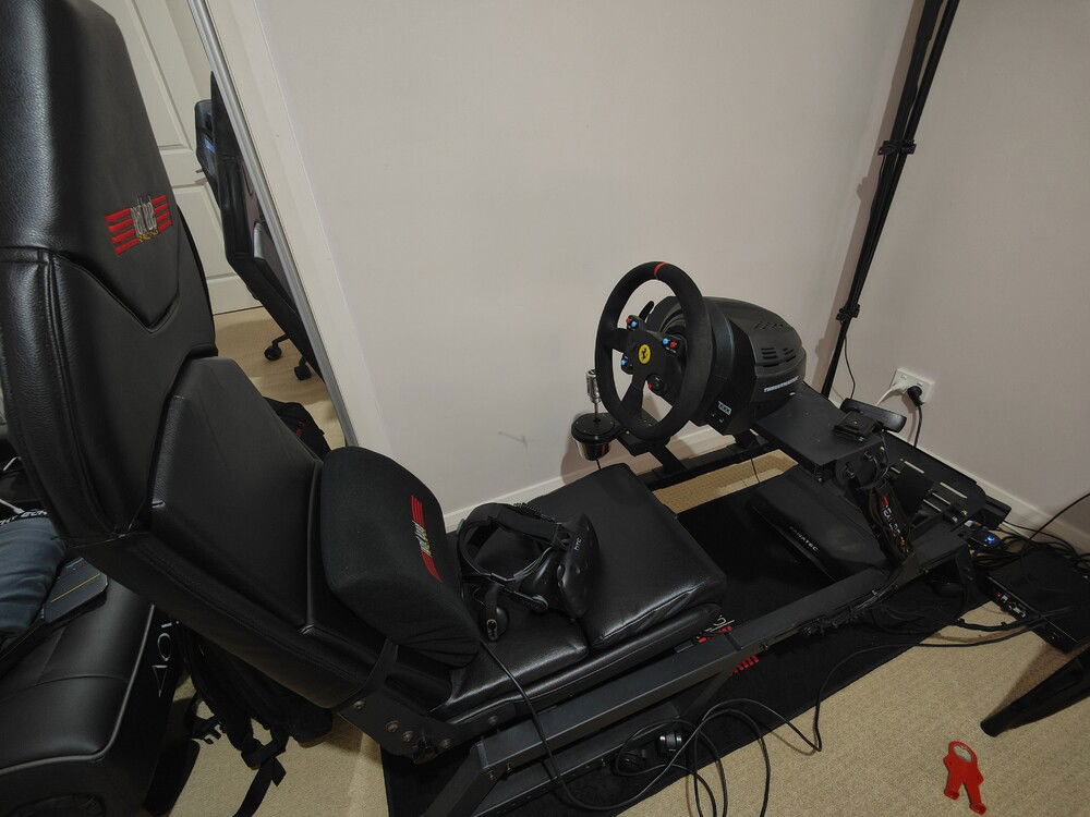 Here's the other half of the setup, a VR sim racing rig.