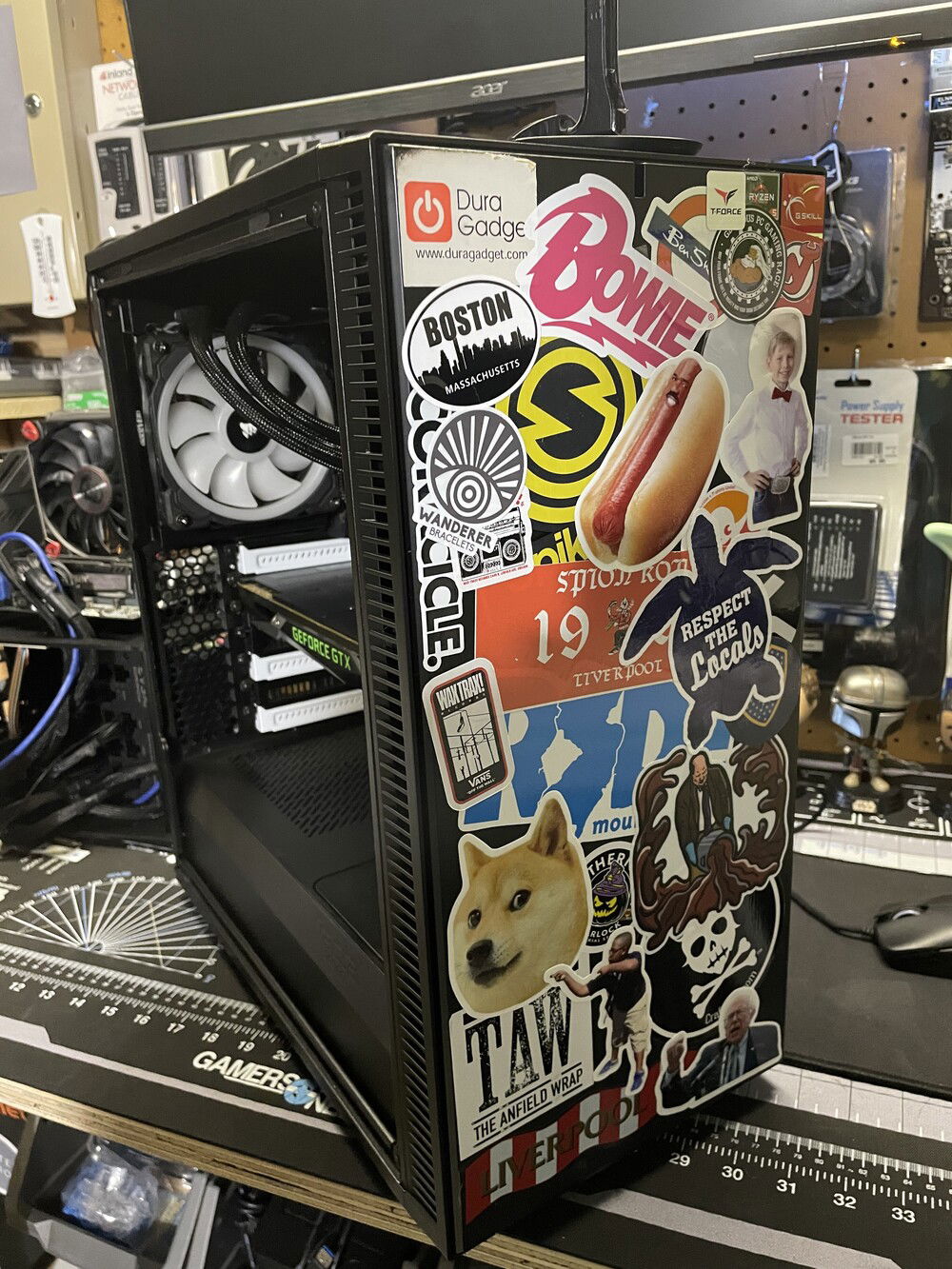 Panel off and the stickers