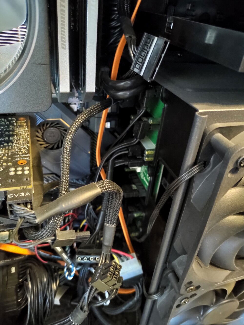 The is a backplane behind the rats nest