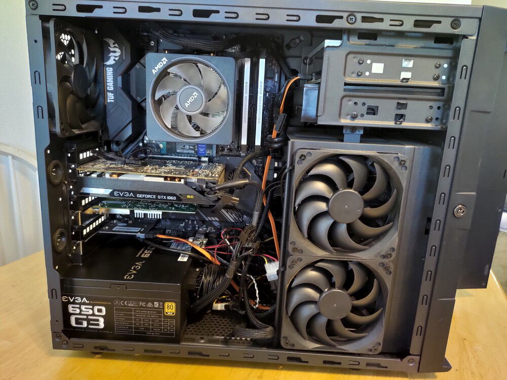 Well, my cable management is terrible. Here is my DIY NAS.