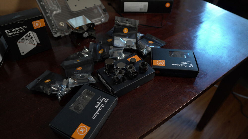 So many fittings were used on this build!