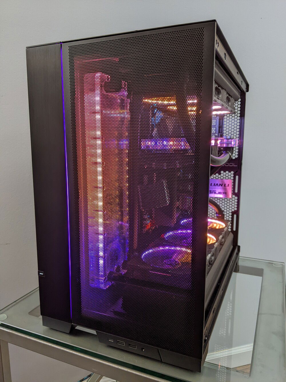 This is the mesh front panel accessory (sold separately). It effectively turns the Evo into an "Air" model. The case already has so much ventilation, so I'm not sure if anyone would actually need even more cooling.