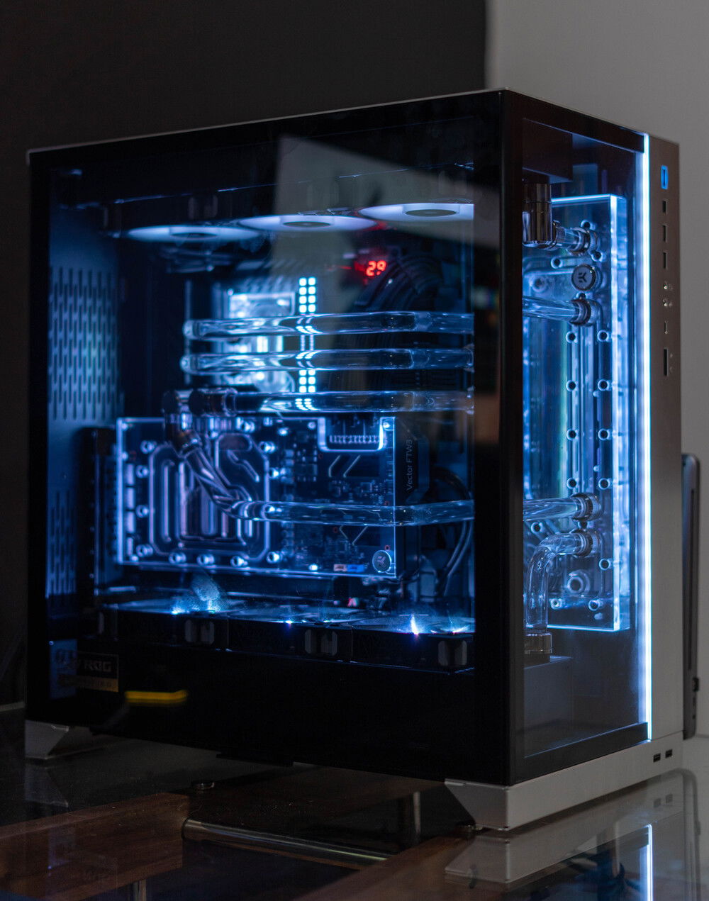 Leak tested, filled, and in it's new home.