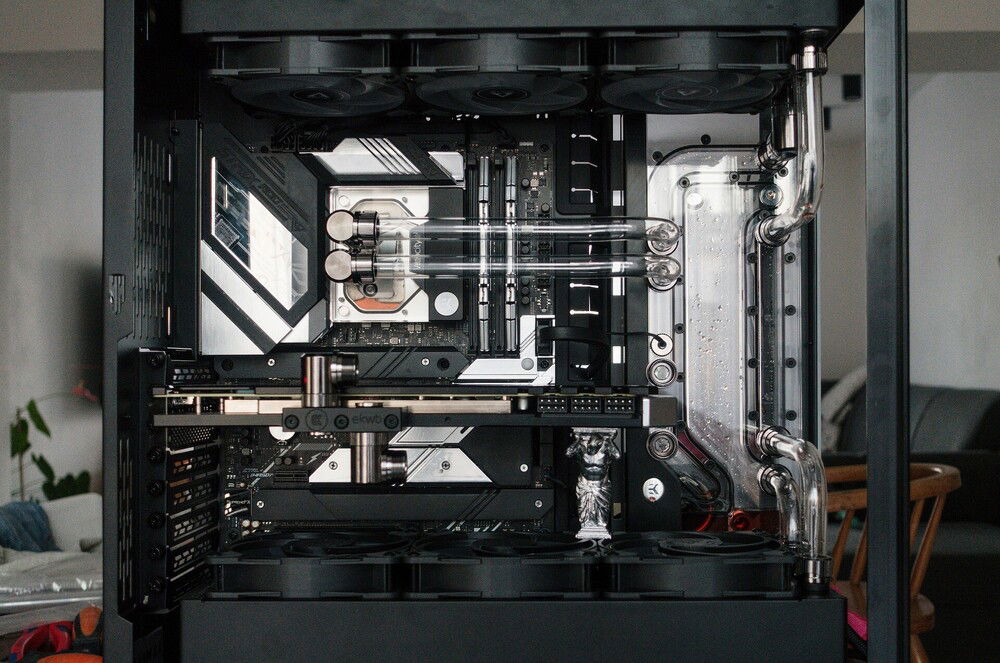 In the middle of work.