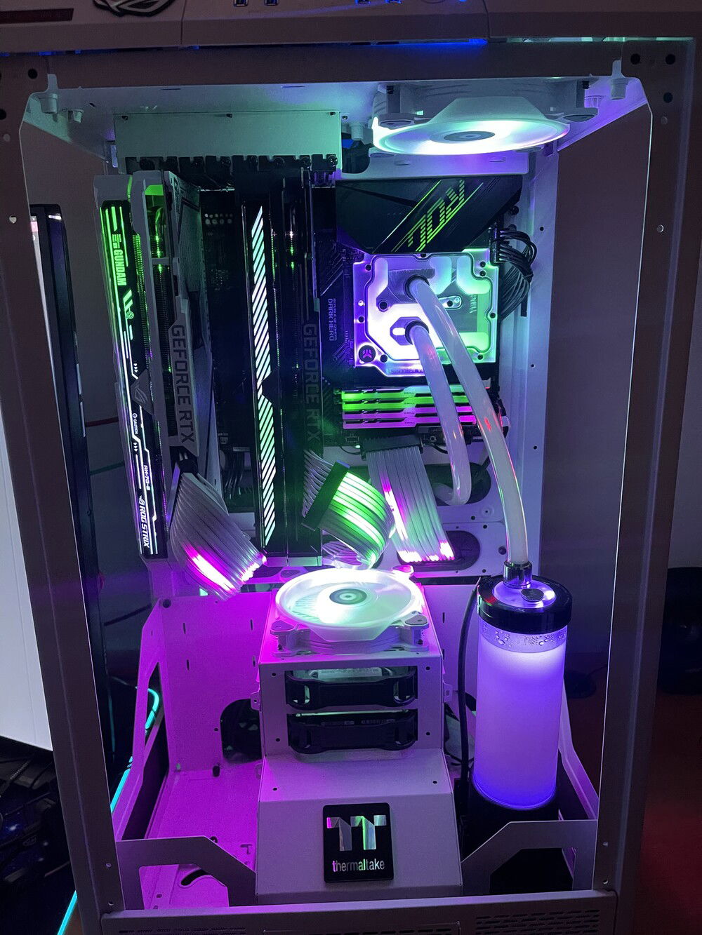 Front view of build with lights off