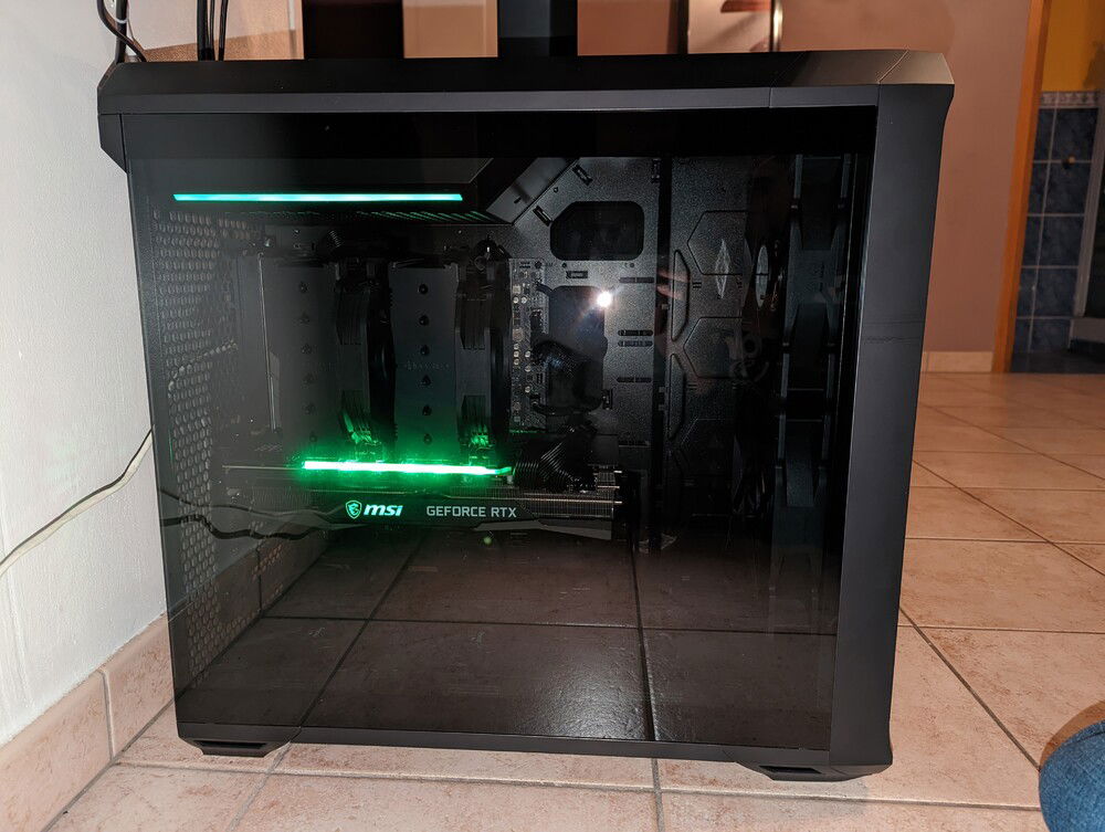 Exterior of the pc when on