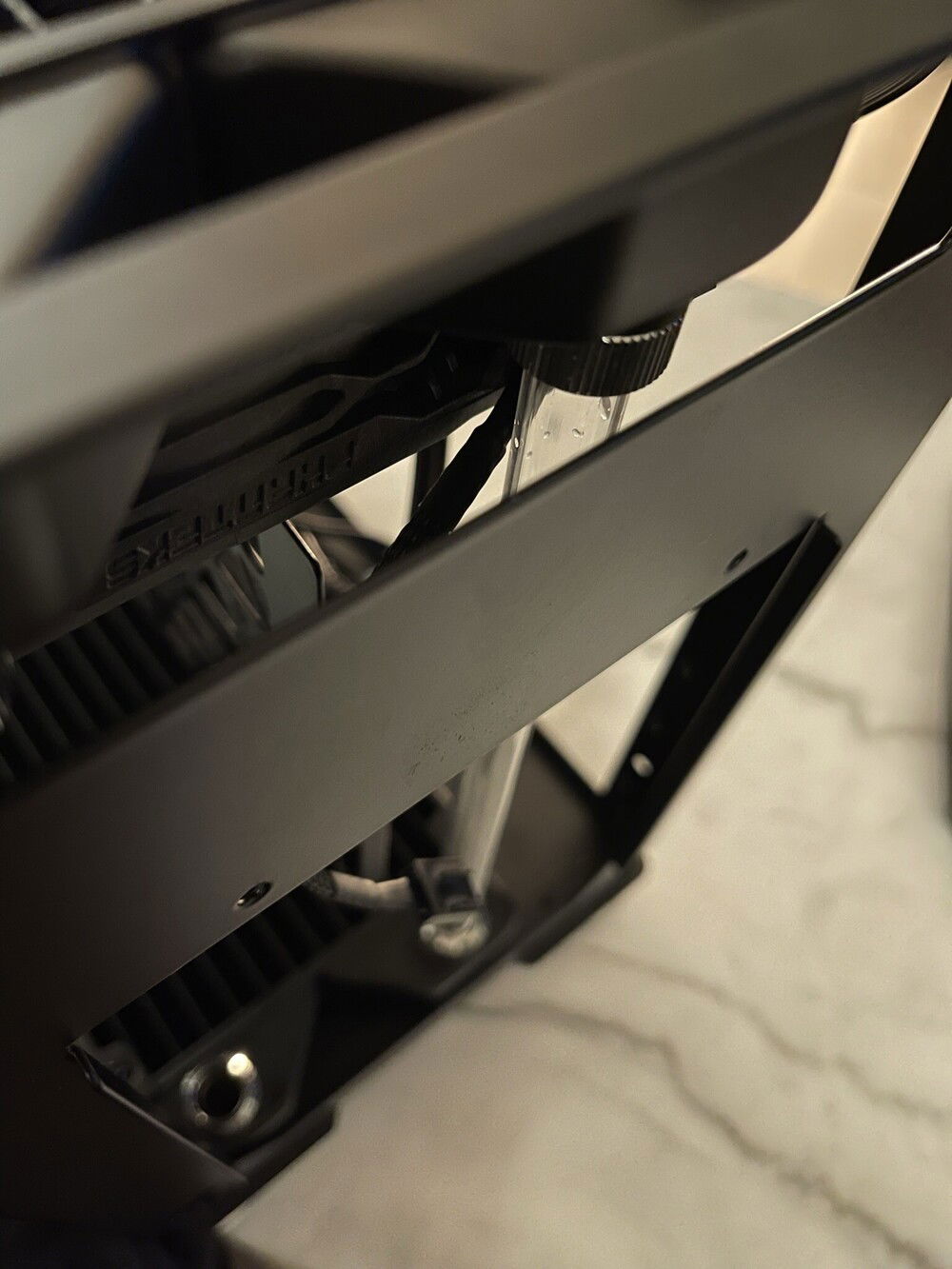 A straight run between the radiators.