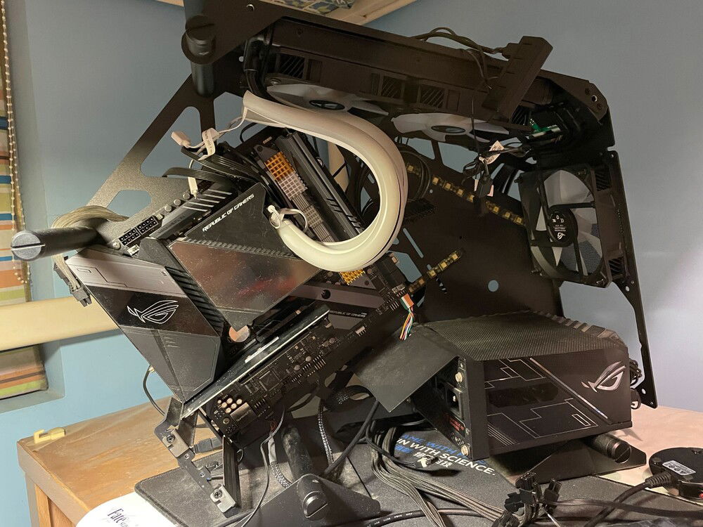 Build progress: Light strip pair 1 of 3.