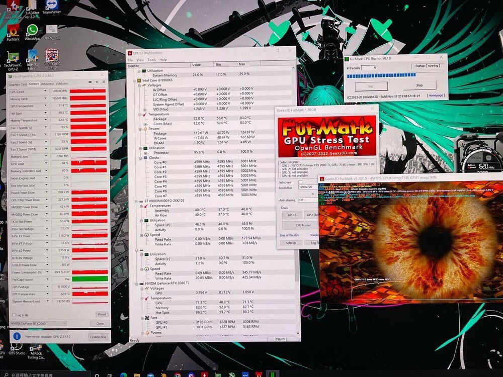 Build progress: Stresstesting after assembly.