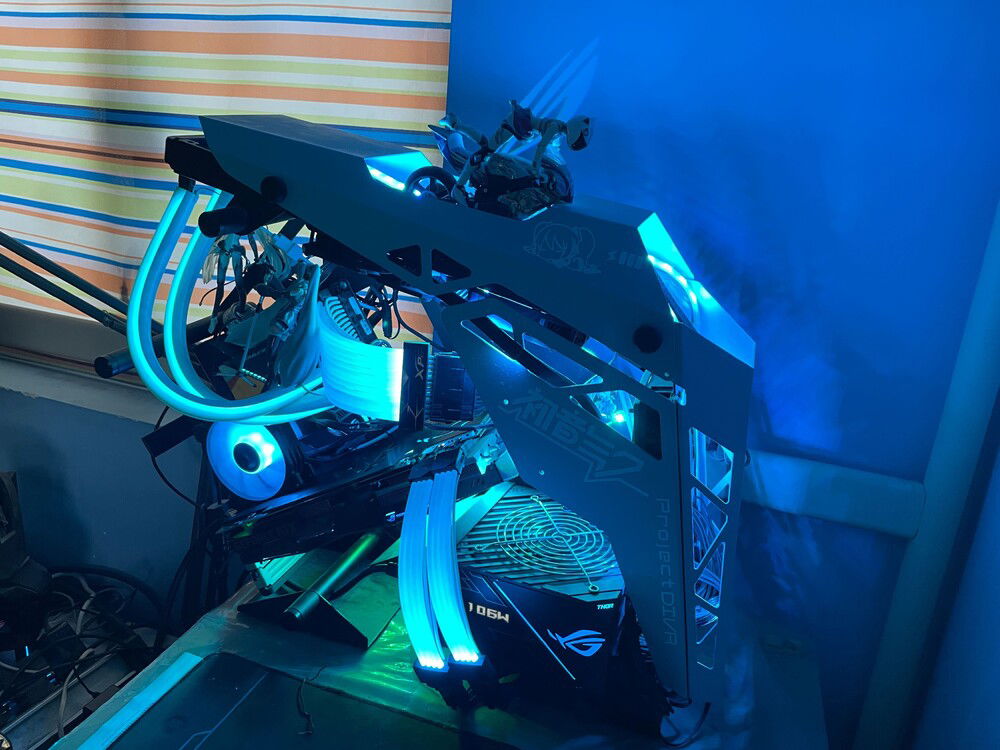 Machine on (front view)