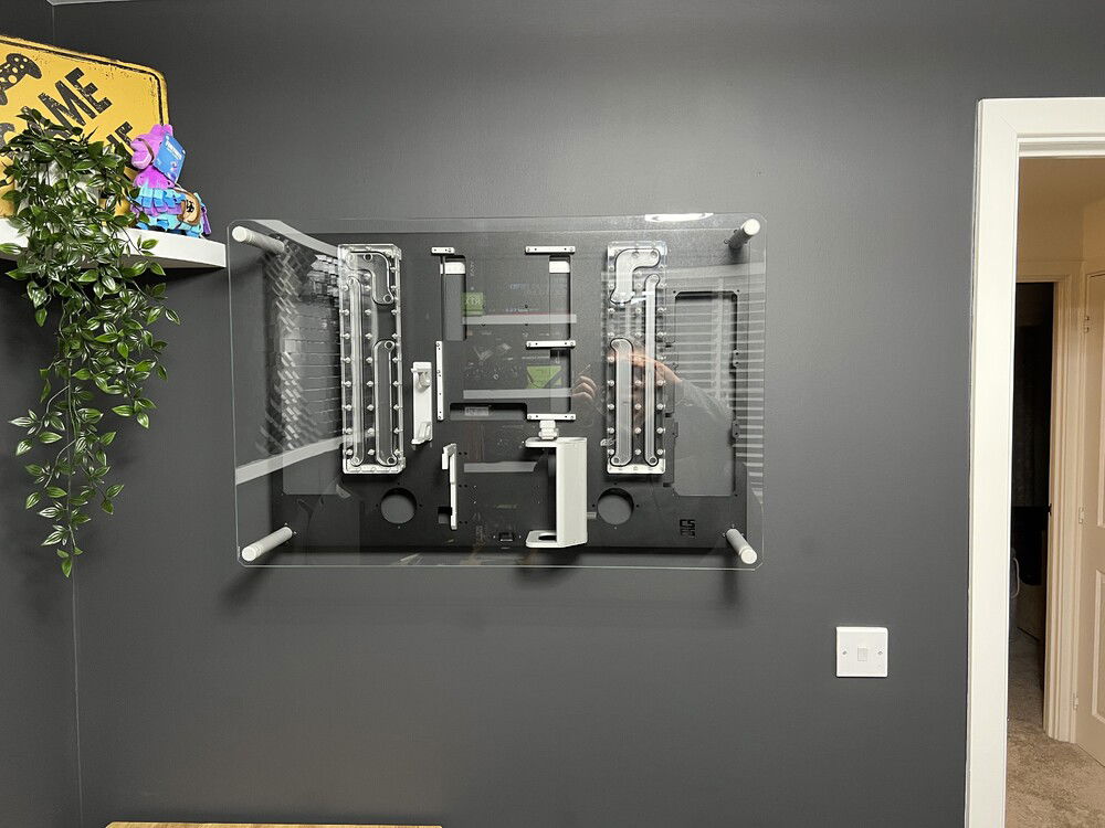 Case newly built and mounted on wall