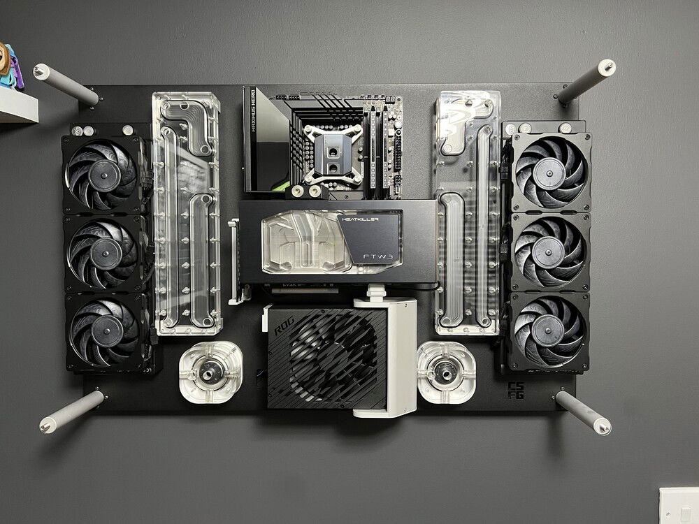 All parts fitted to case ready for mock up for tubing runs