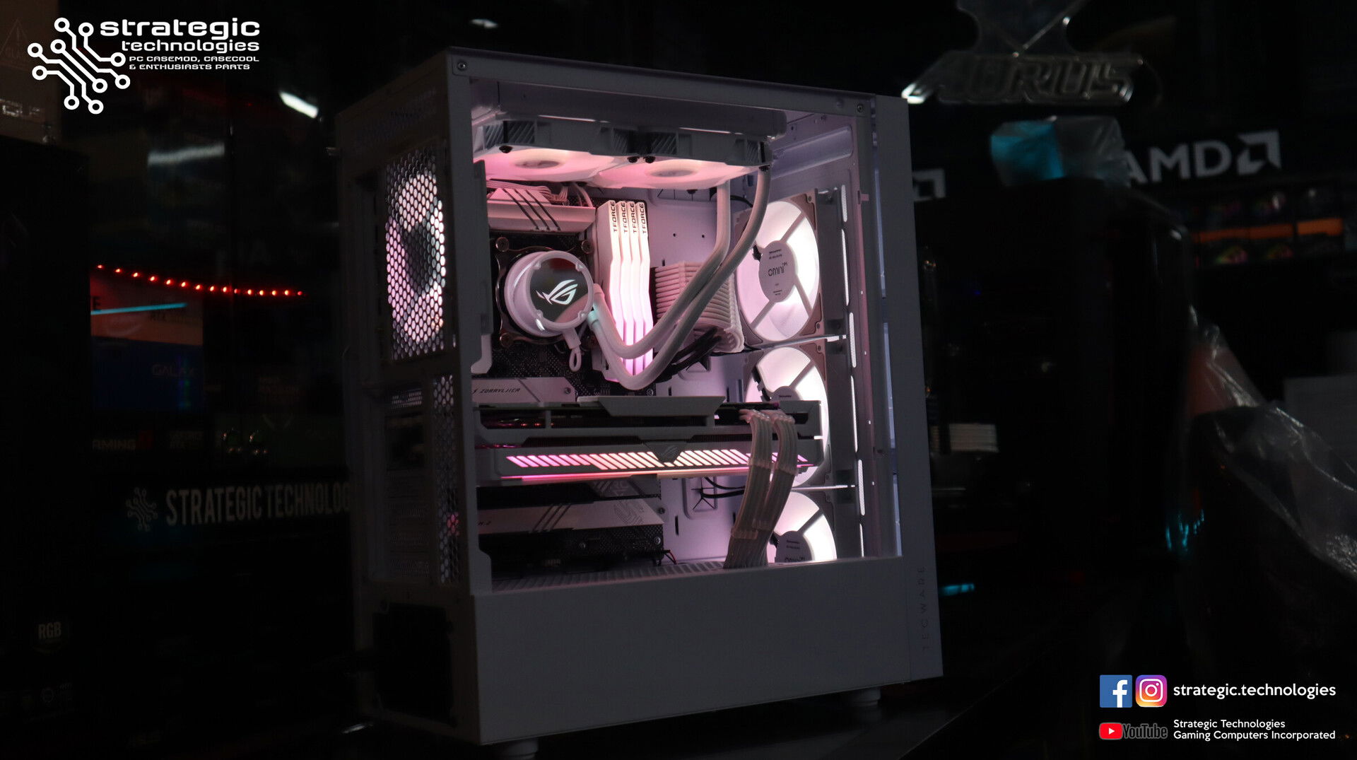 White Gaming PC - Tecware Forge S OMNI x ASUS ROG » builds.gg