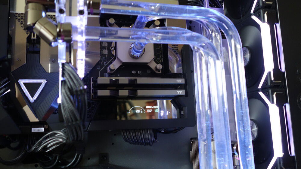 a very pleasant surprise was that the aquacool flow sensor was plug and play into the mobo flow sensor header. 2.6 L/m ~ 0.7 GPM or 156 L/h which seems to be about the right range. except now the temp sensors on the mobo don't seem to work anymore :(