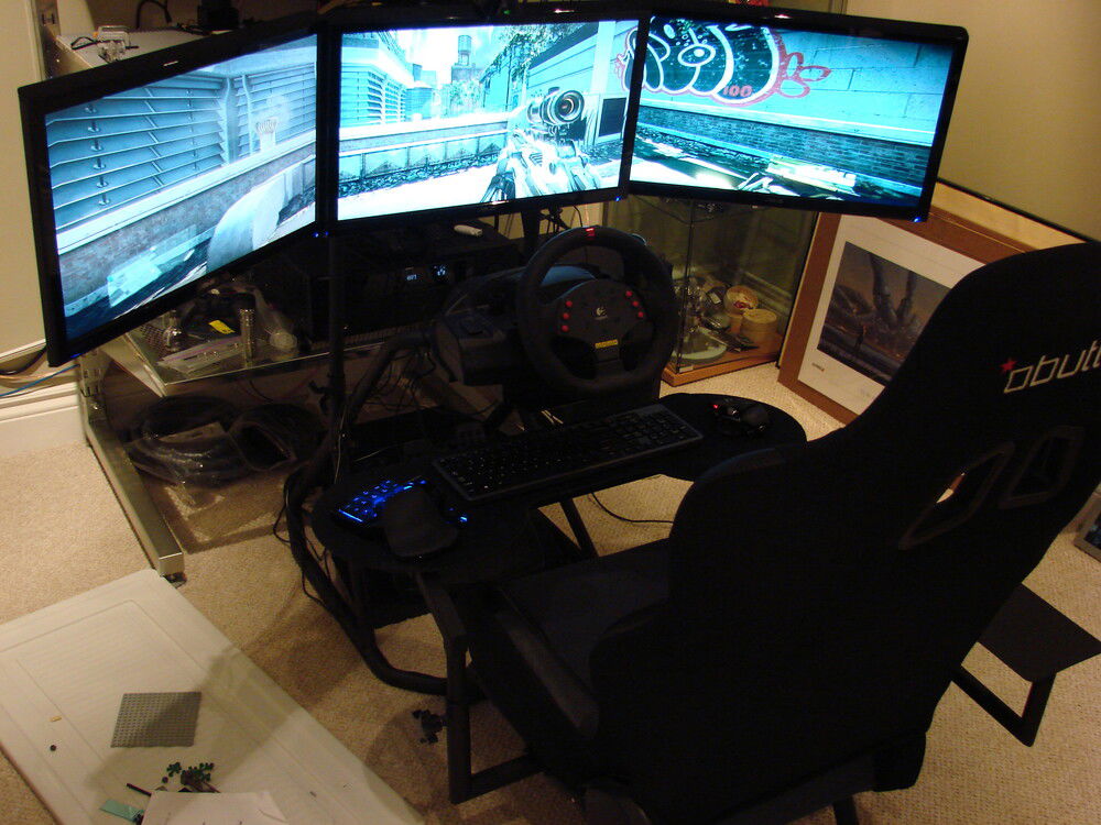 my obutto cockpit. ran a three-monitor setup for the longest time