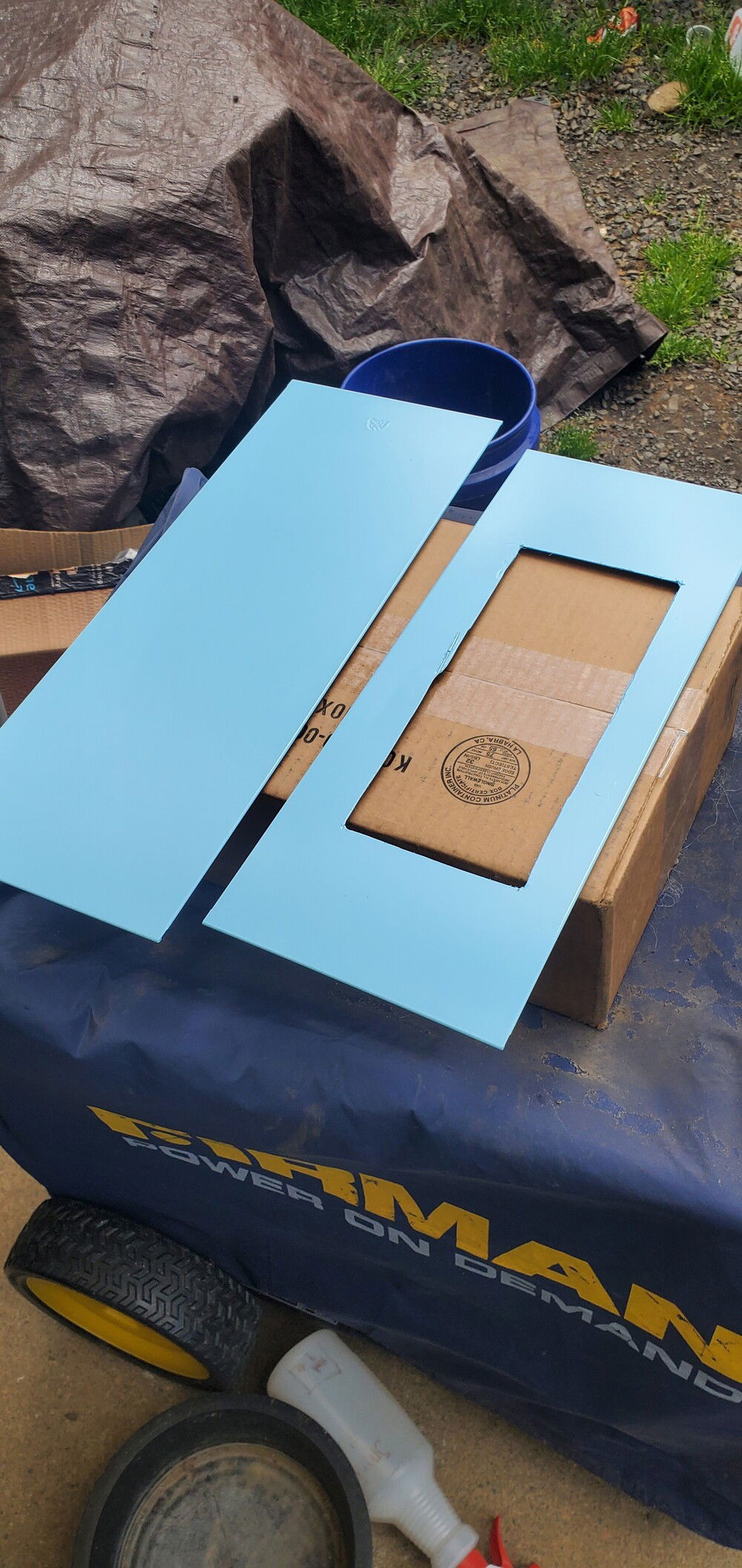 Top panel painted and clear coated