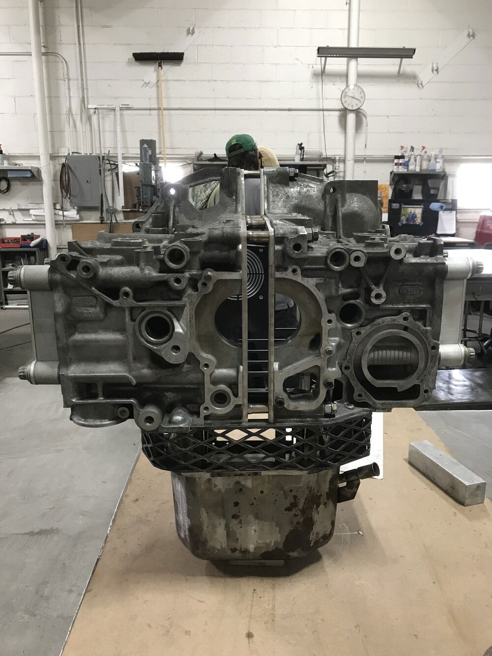 Front view of incomplete case.