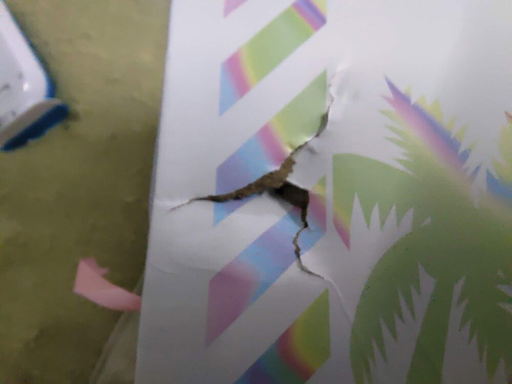 Small hole in the box. Hope this is not a bad sign.