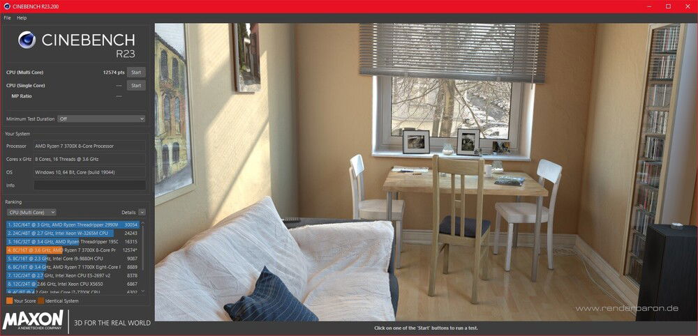 Swapped out the Ryzen 5 3600X and popped a Ryzen 7 3700X into this build. Getting 12574 multi core score with CineBench r23