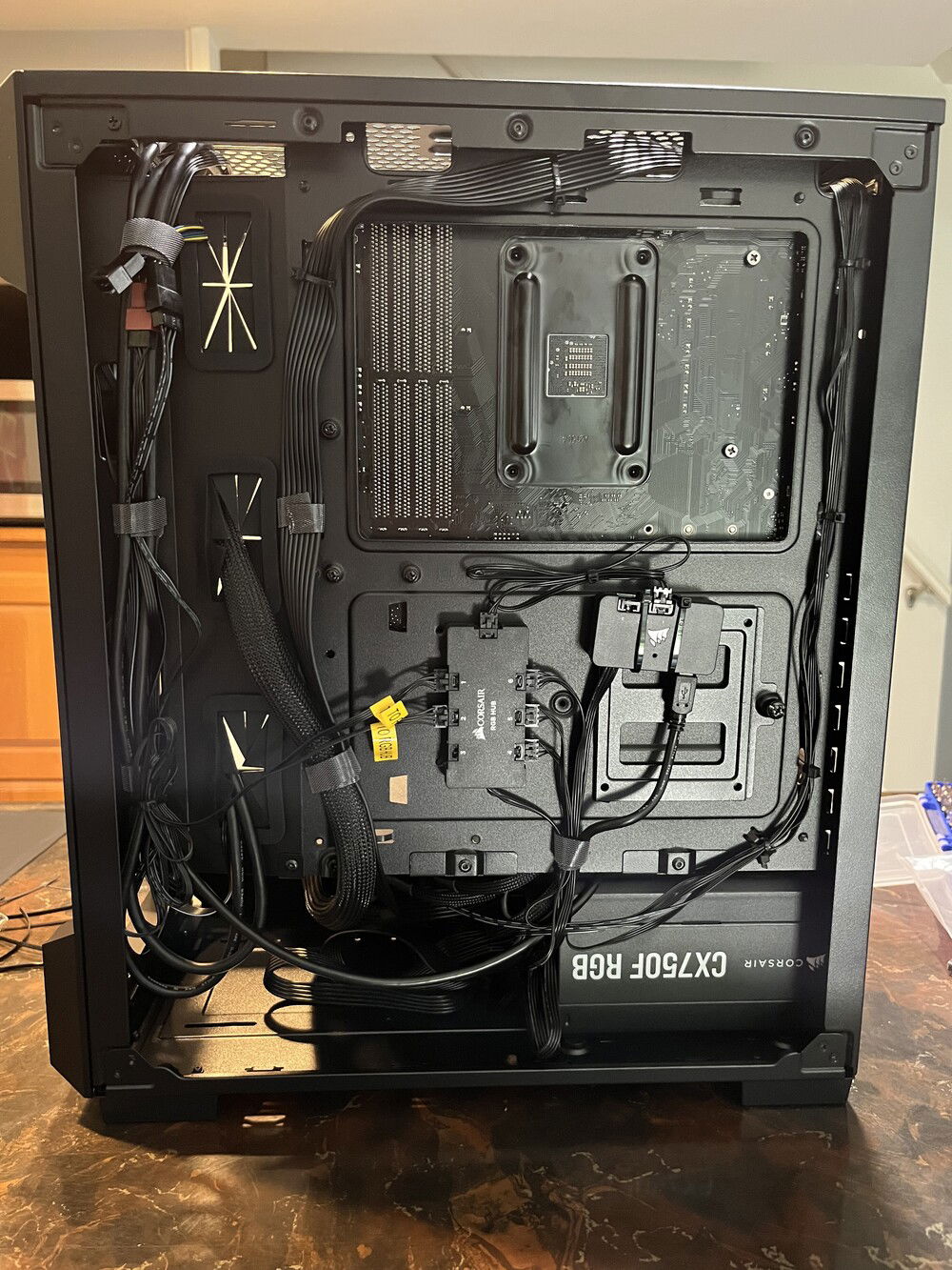 Cable managed best as possible. Not too shabby.